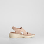 Sandalia deportiva cuña cruzada rosa UTWO