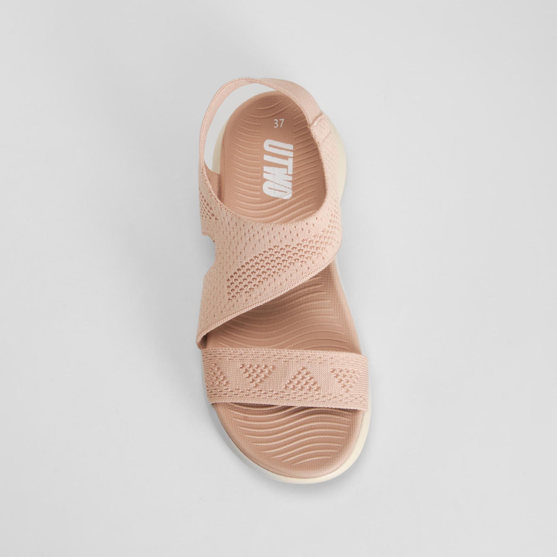 Sandalia deportiva cuña cruzada rosa UTWO