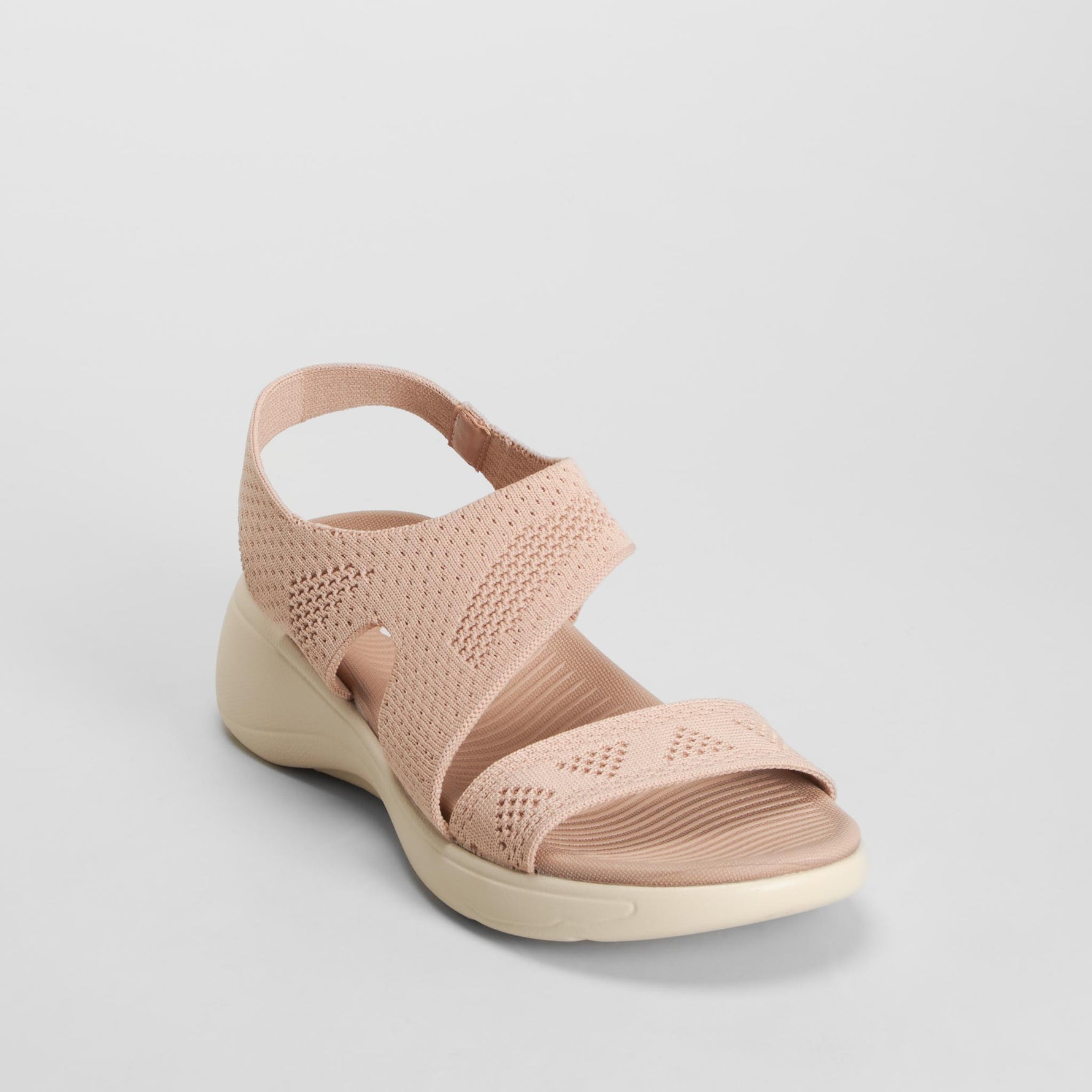 Sandalia deportiva cuña cruzada rosa UTWO
