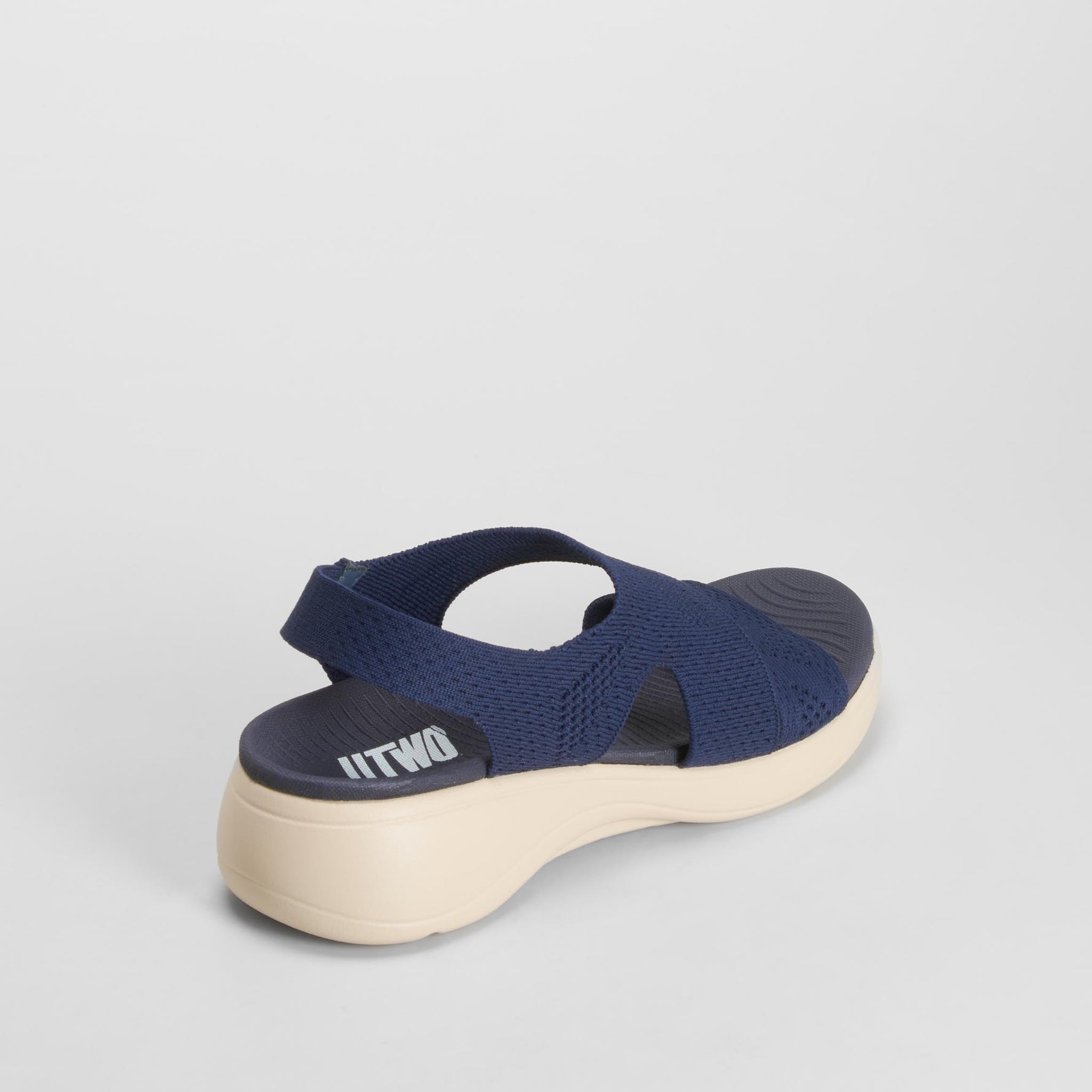 Sandalia deportiva cuña cruzada azul UTWO