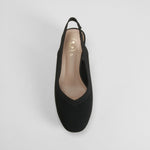 Zapato tacón medio destalonado negro COMFEET