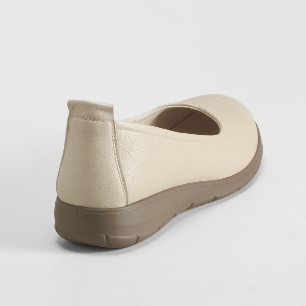 Bailarina confort beige piel COMFEET