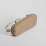 Sandalia plana velcros piel beige COMFEET