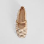 Bailarina calada en rafia beige FOSCO