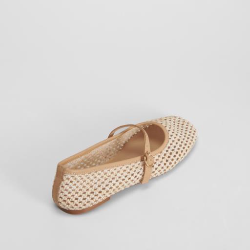 Bailarina calada en rafia beige FOSCO