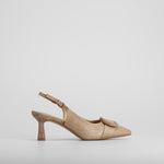 Zapato salón destalonado rafia beige FOSCO