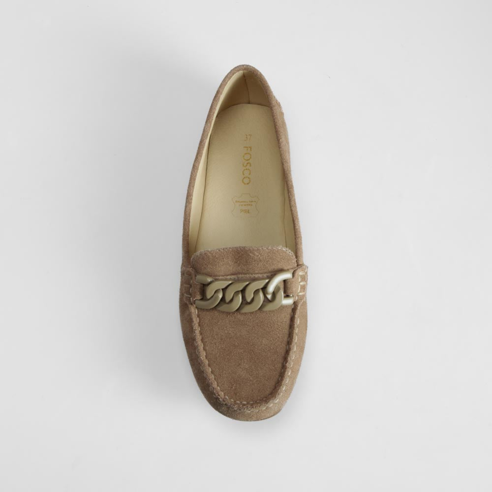 Mocasín beige piel FOSCO