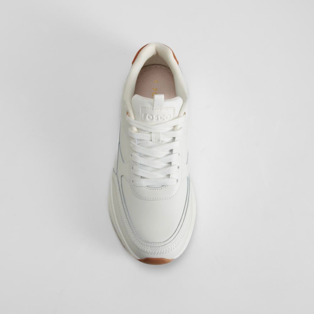 Deportiva running piel blanca FOSCO
