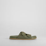Sandalia bio tachas piel verde FOSCO