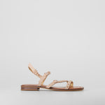 Sandalia plana tachuelas beige FOSCO
