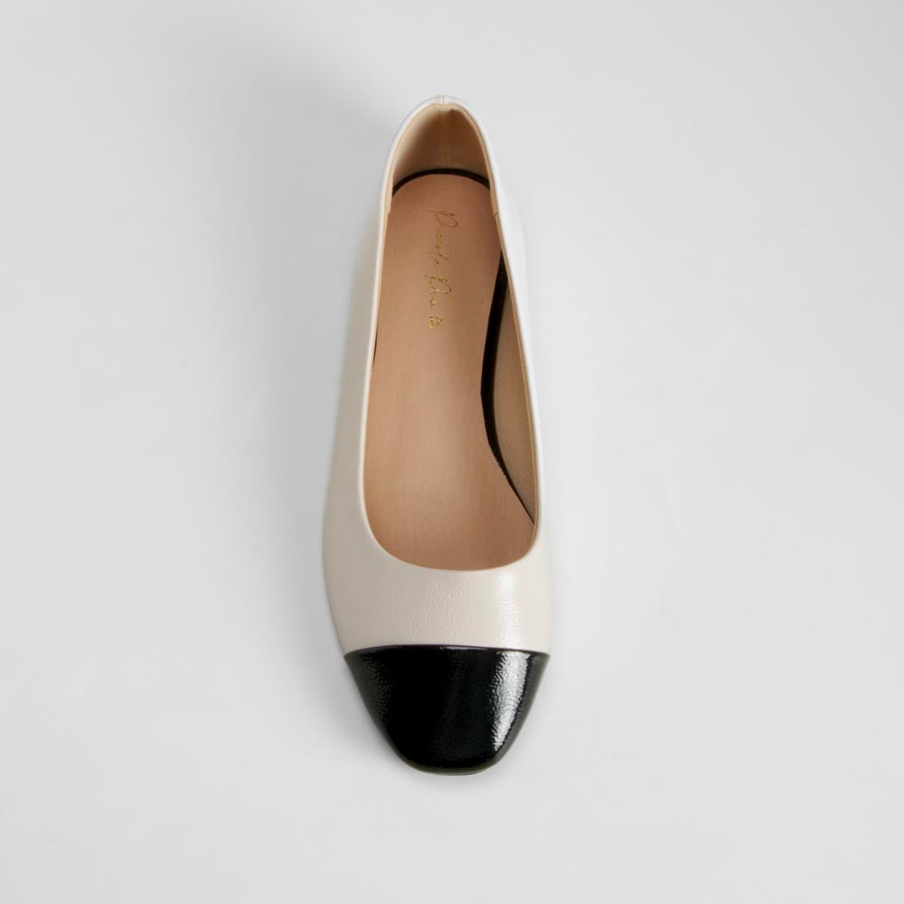 Bailarina beige punta negra PICCOLA PIU