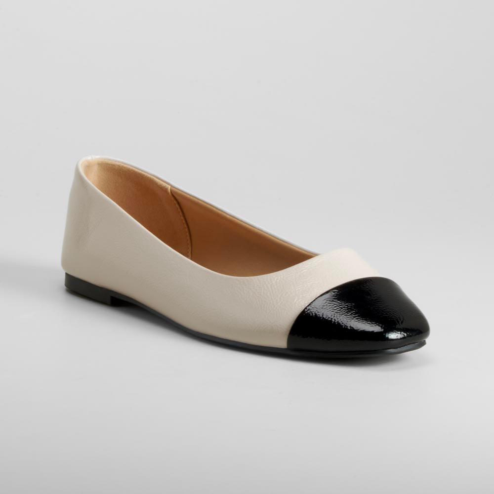 Bailarina beige punta negra PICCOLA PIU