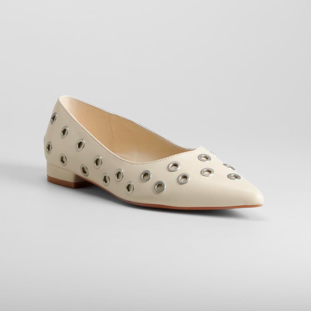 Bailarina blanca con tachuelas PICCOLA PIU