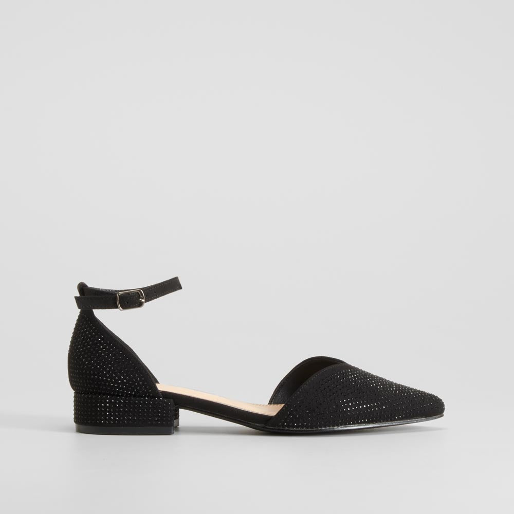 Zapato negro elegante con tacón bajo PICCOLA PIU