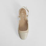 Zapato destalonado tacón bajo beige PICCOLA PIU