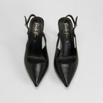 Zapato tacón negro brillo punta fina PICCOLA PIU