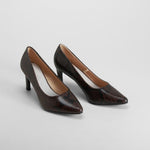 Zapato salón tacón alto marrón PICCOLA PIU