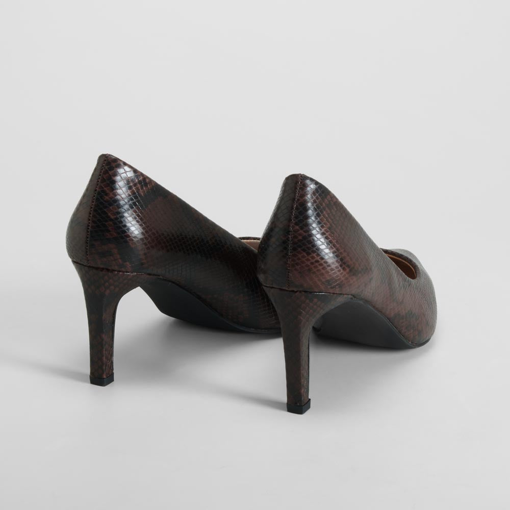 Zapato salón tacón alto marrón PICCOLA PIU