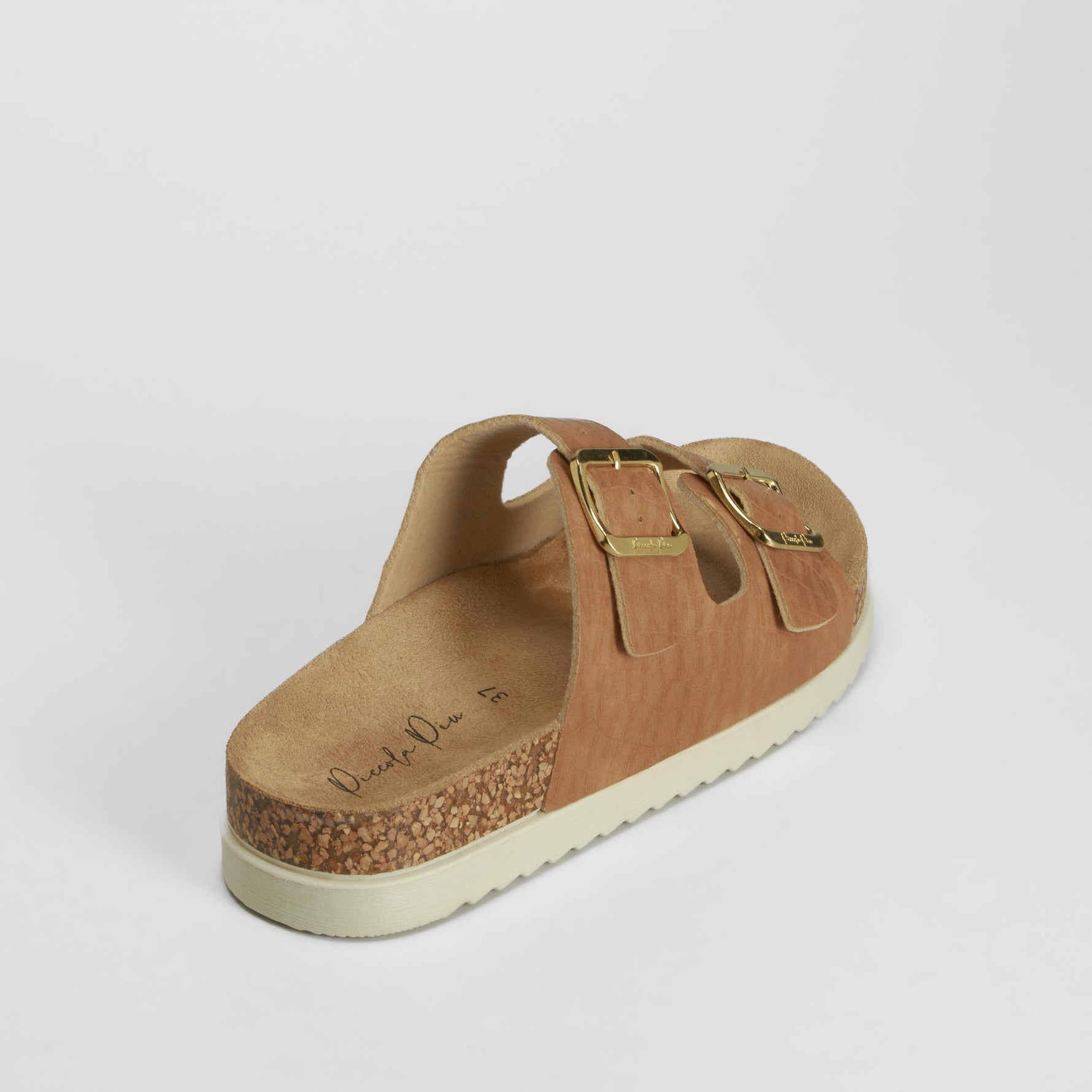 Sandalia bio con hebillas marrón PICCOLA PIU