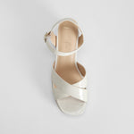 Sandalia plataforma tacón alto beige PICCOLA PIU