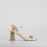 Sandalia tacón pulsera ajustable oro PICCOLA PIU