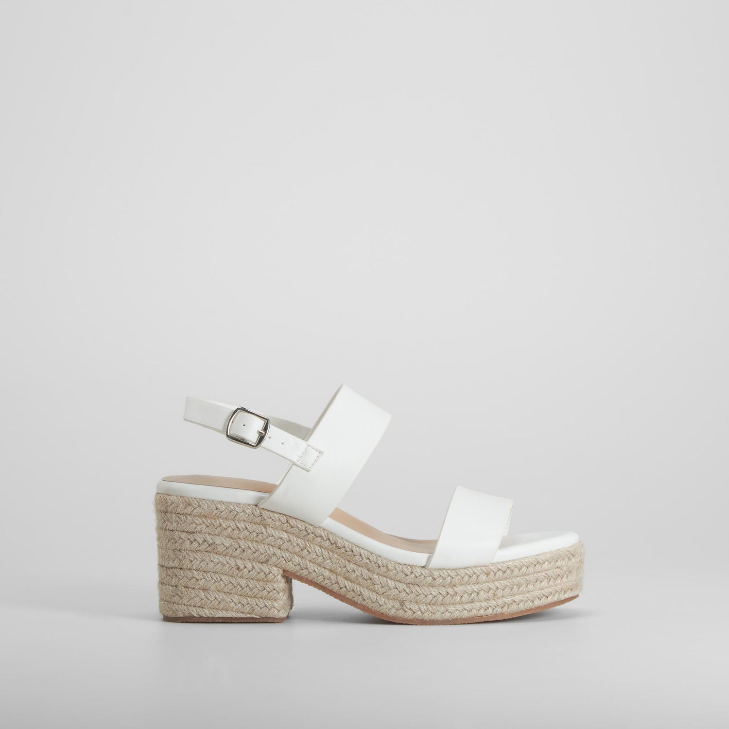 Sandalia yute cuña blanca PICCOLA PIU