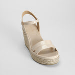 Sandalia yute cuña alta beige PICCOLA PIU