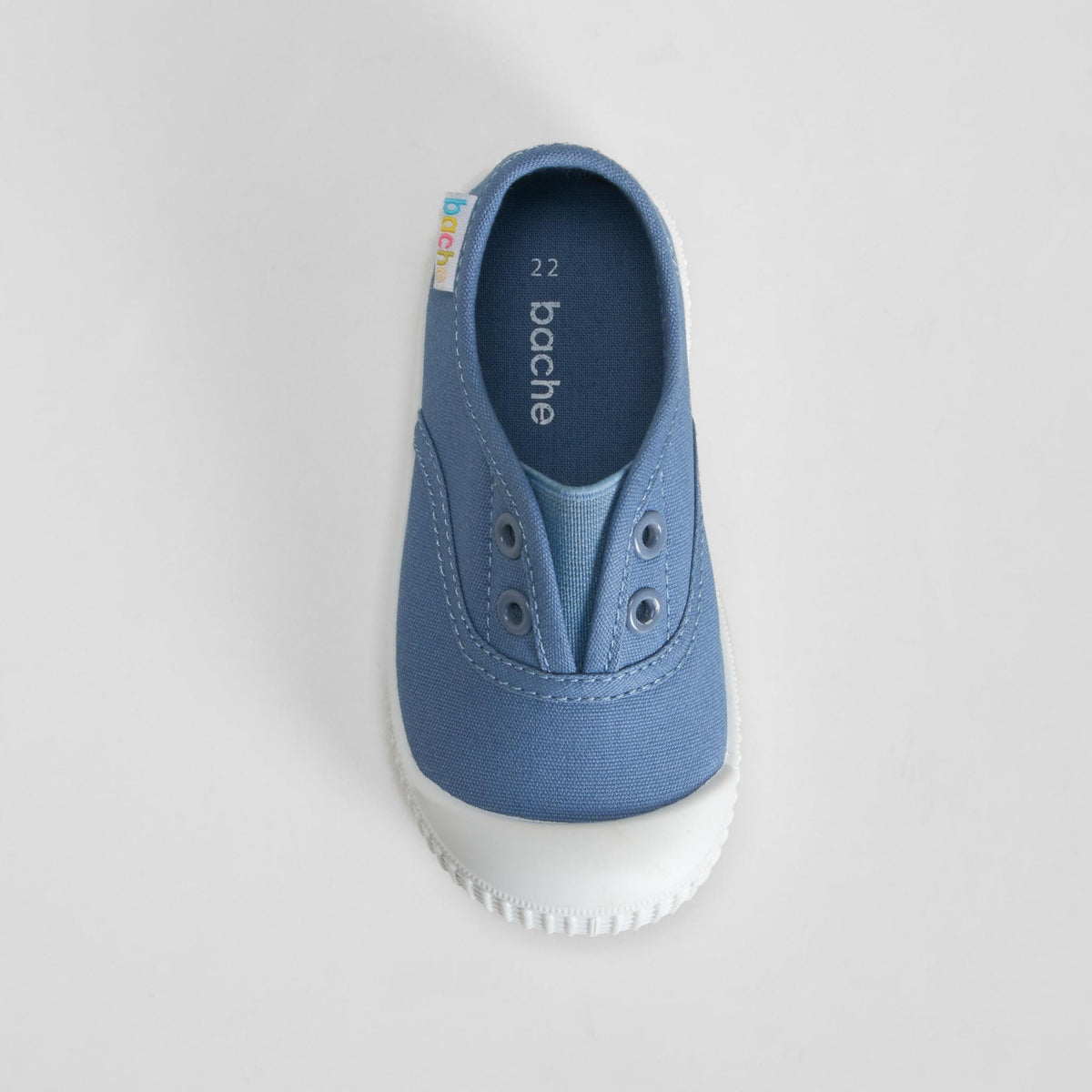 Zapatilla lona puntera bebé azul BACHE