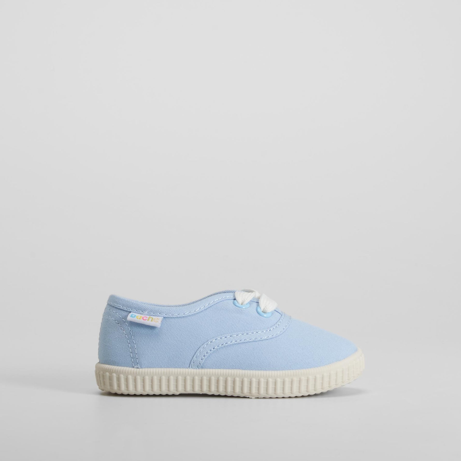 Zapatilla lona cordón bebé azul BACHE