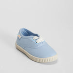 Zapatilla lona cordón bebé azul BACHE