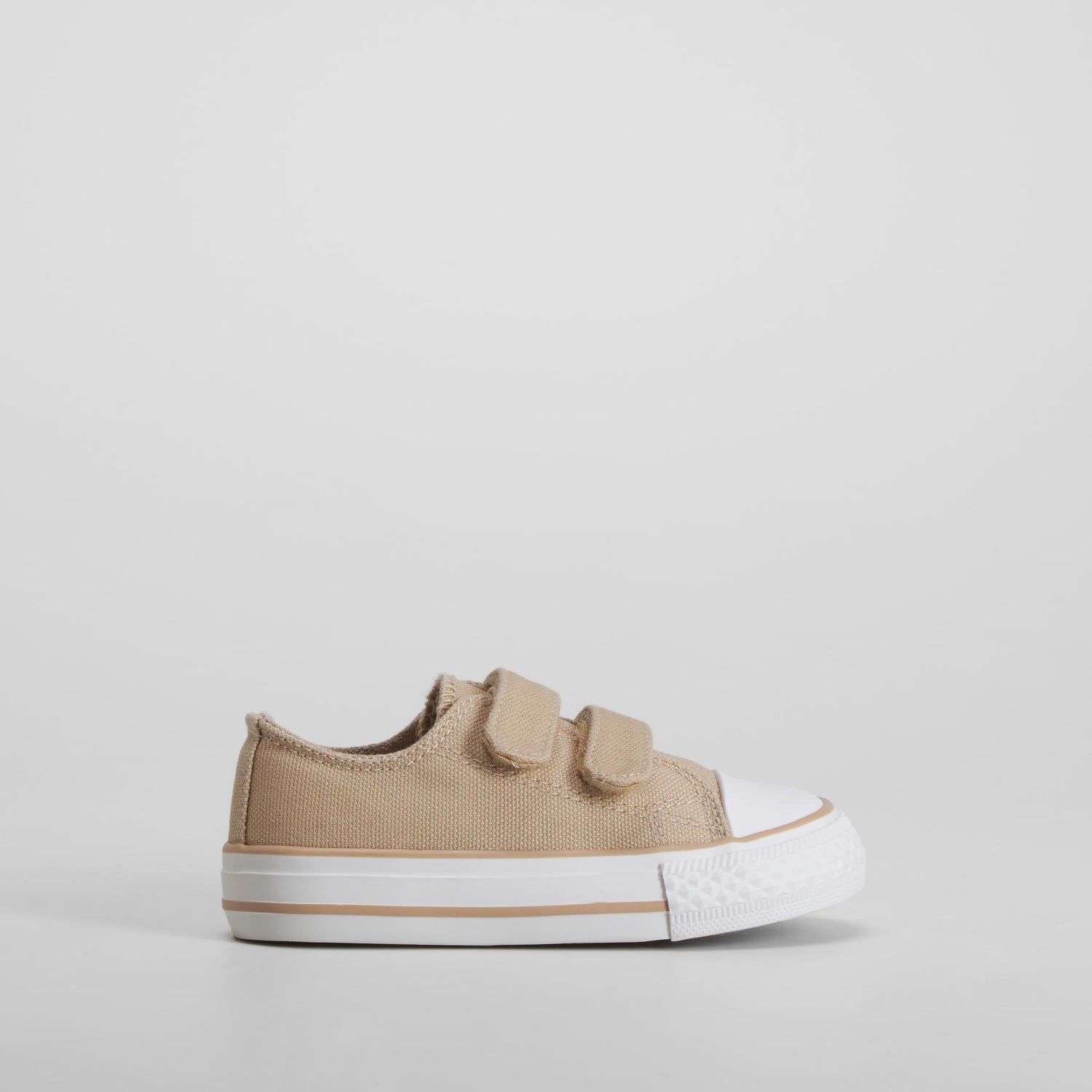 Zapatilla lona velcro bebé beige BACHE