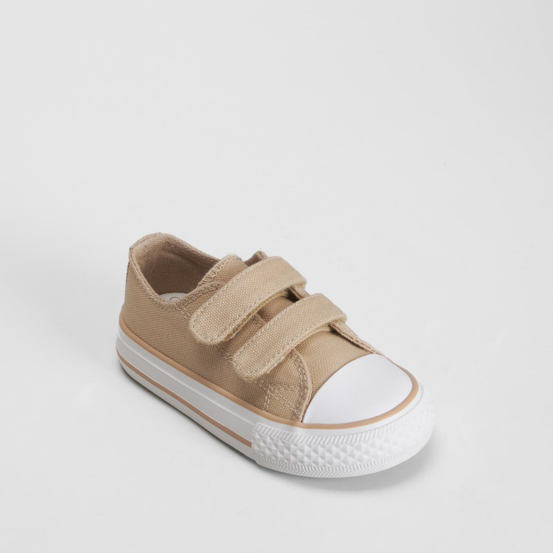 Zapatilla lona velcro bebé beige BACHE