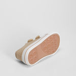 Zapatilla lona velcro bebé beige BACHE
