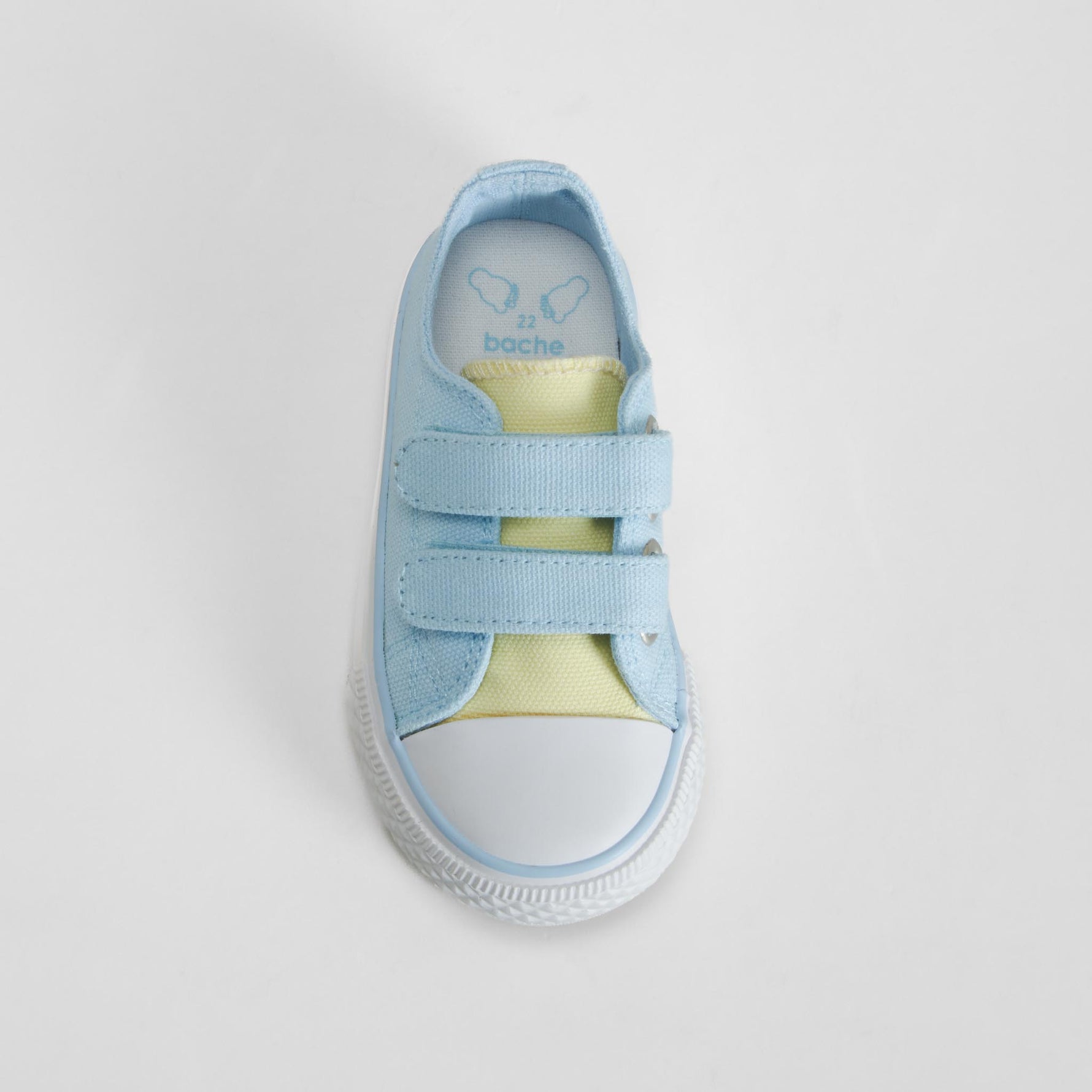 Zapatilla lona velcro bebé azul BACHE