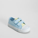 Zapatilla lona velcro bebé azul BACHE