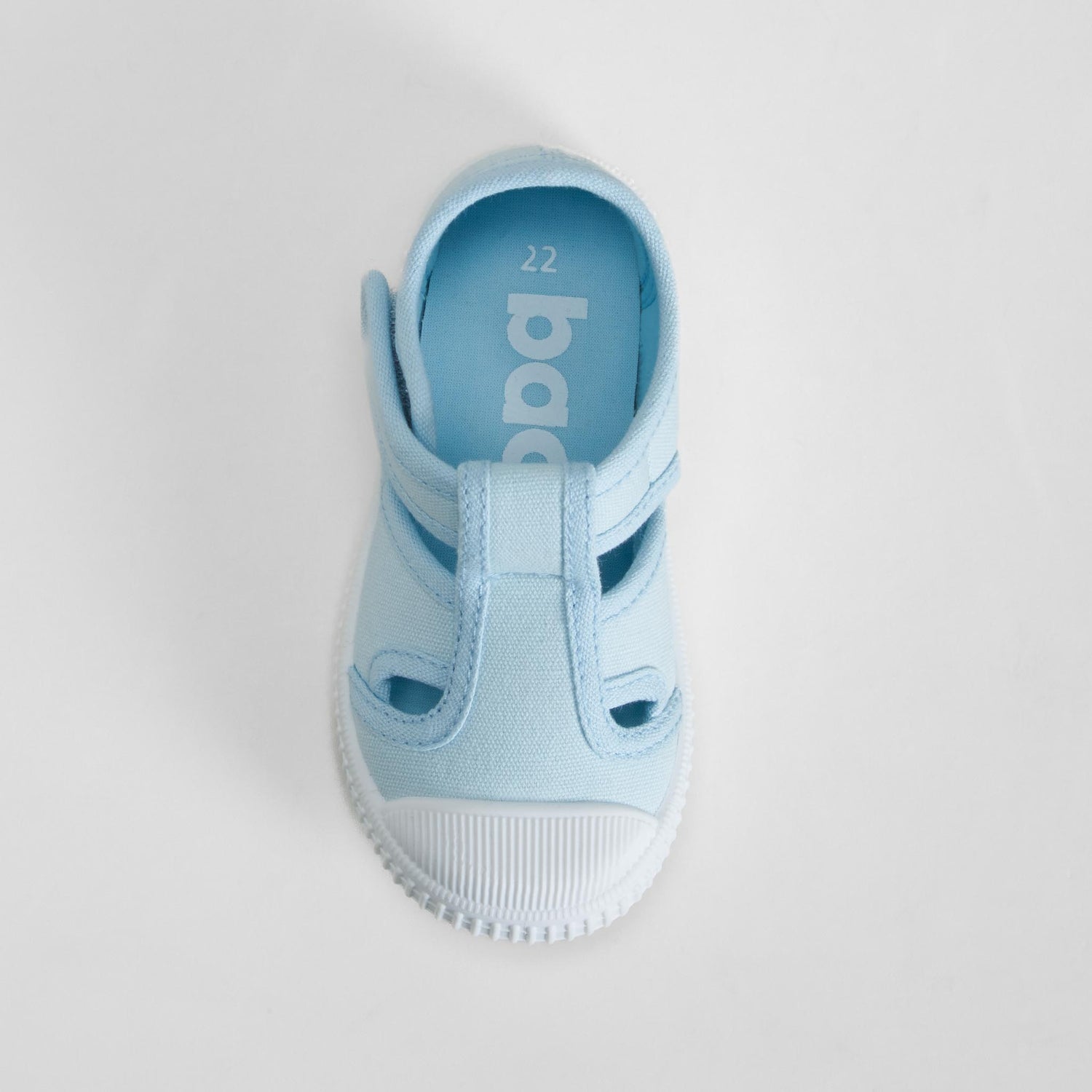 Zapatilla lona cangrejera bebé azul BACHE