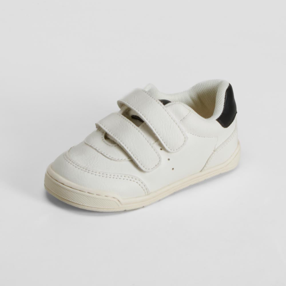 Zapatilla blanca barefoot velcro bebé COMFEET