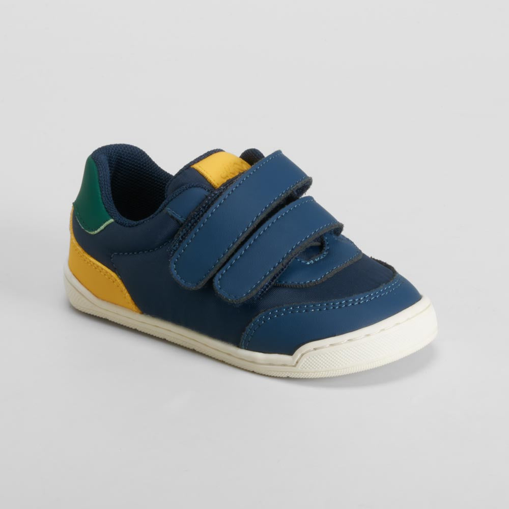 Zapatilla azul barefoot velcro bebé COMFEET
