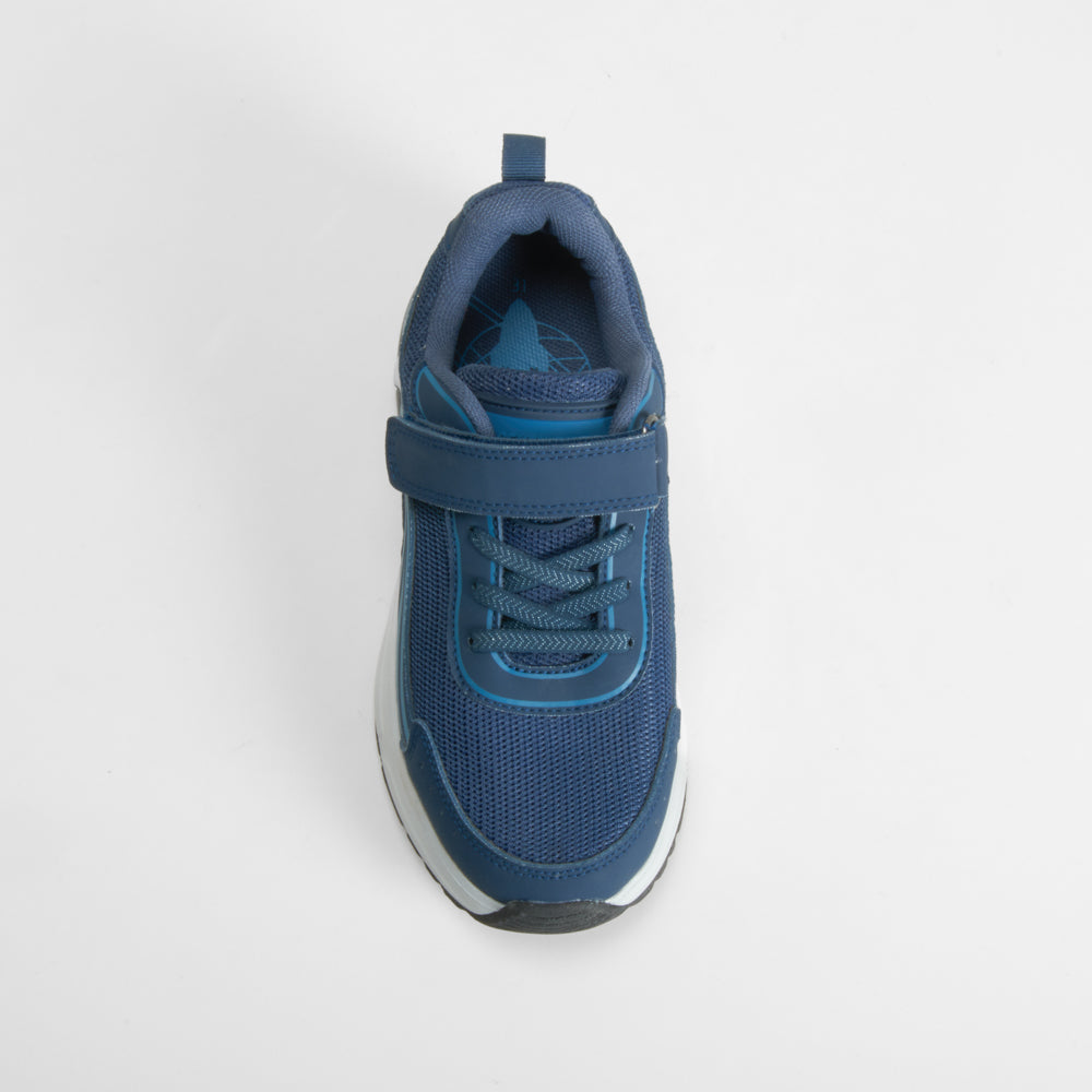 Deportiva azul con velcro y cordones SEVEN FIVE