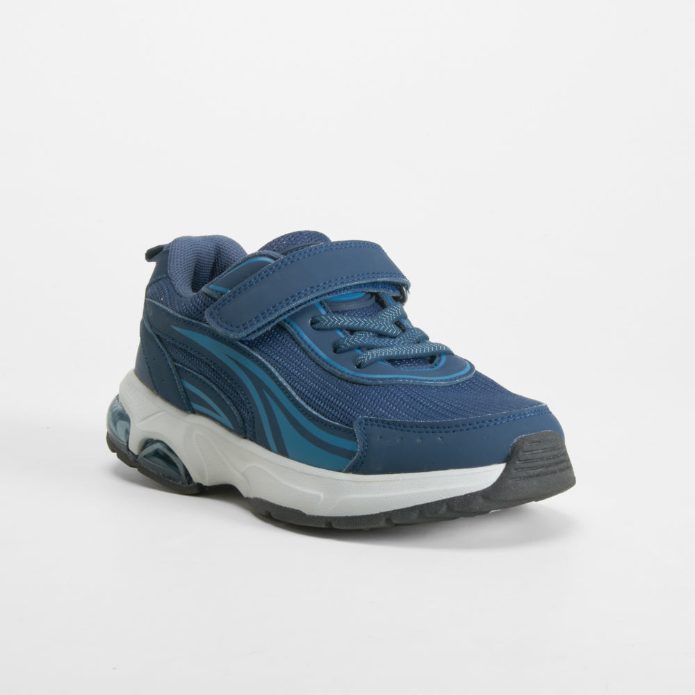 Deportiva azul con velcro y cordones SEVEN FIVE