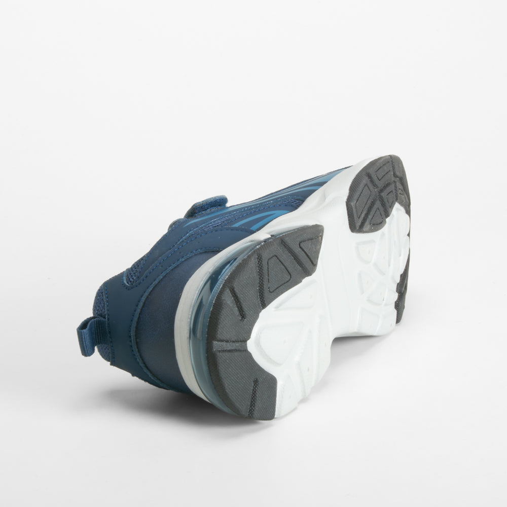 Deportiva azul con velcro y cordones SEVEN FIVE
