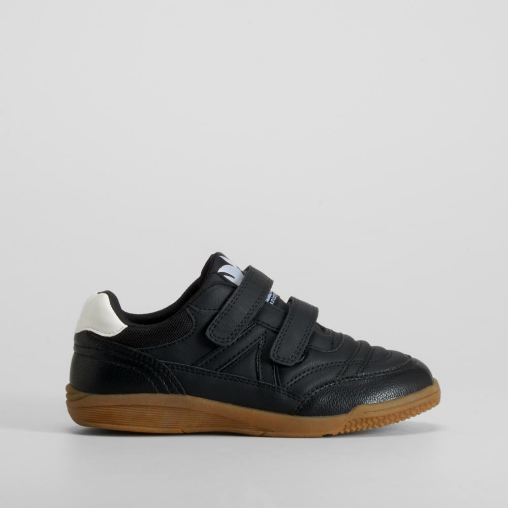Zapatilla fútbol city velcro negra SEVEN FIVE