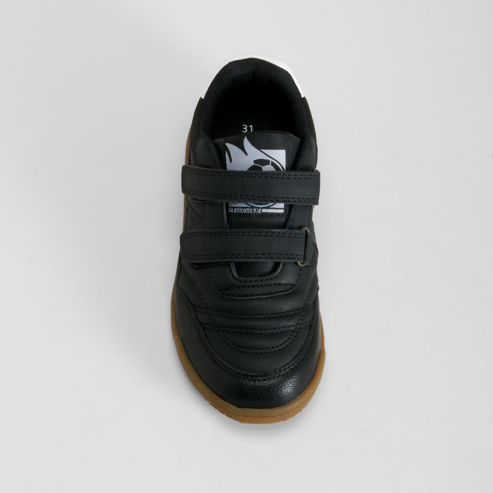 Zapatilla fútbol city velcro negra SEVEN FIVE