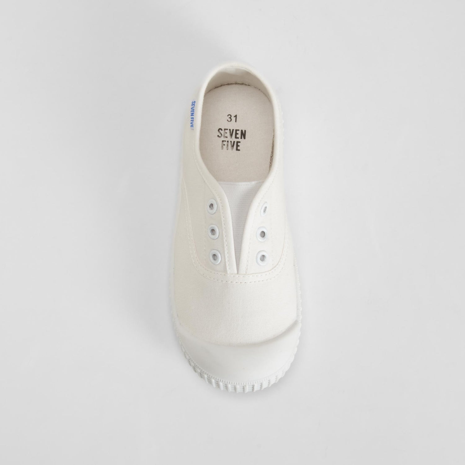 Zapatilla lona puntera blanca SEVEN FIVE
