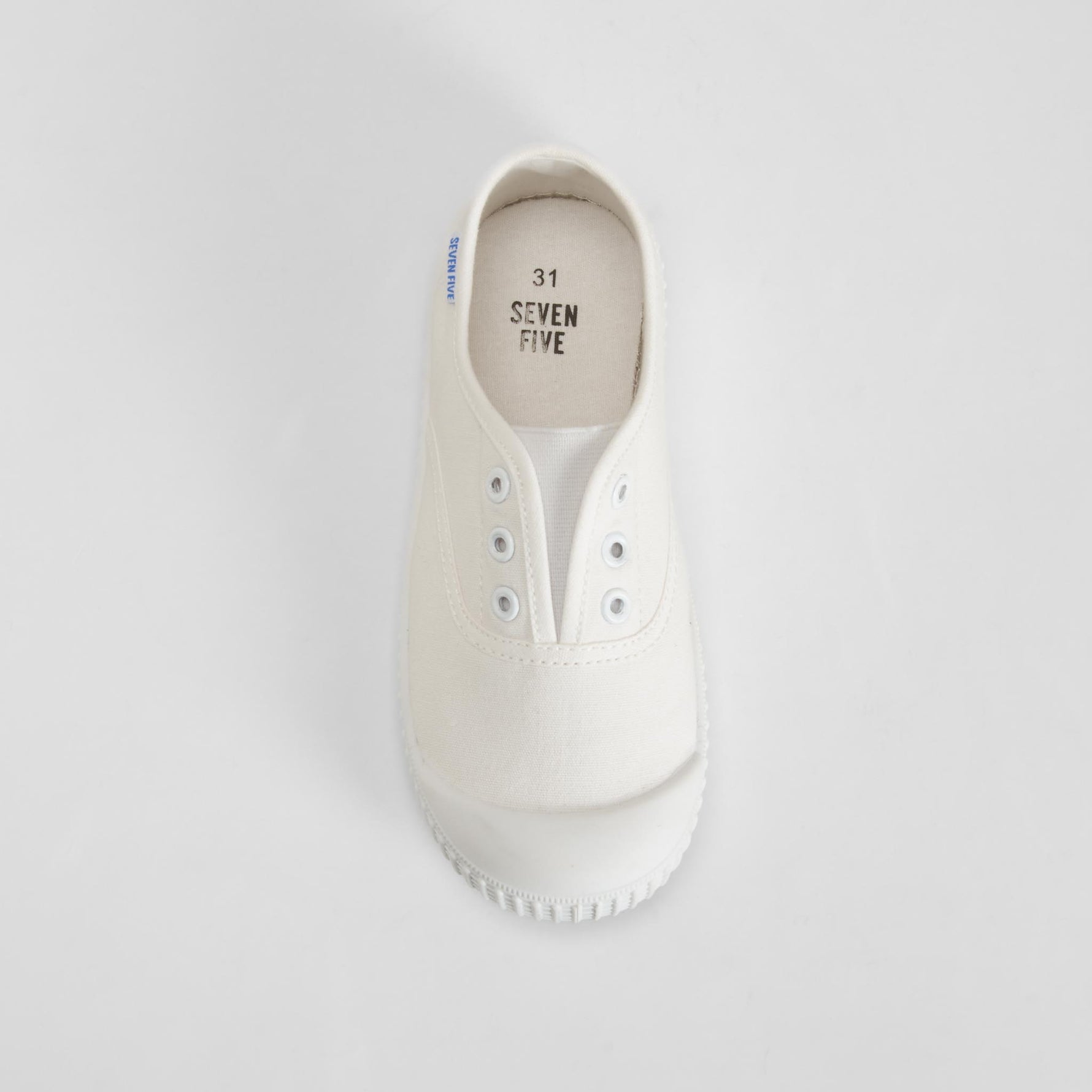 Zapatilla lona puntera blanca SEVEN FIVE
