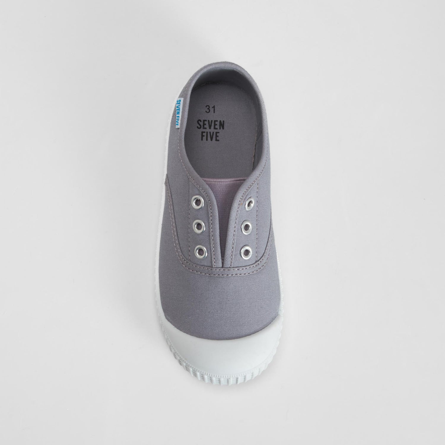 Zapatilla lona puntera gris SEVEN FIVE