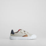 Zapatilla lona casual velcro ancha gris SEVEN FIVE