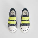 Zapatilla lona velcro amarilla y azul SEVEN FIVE