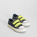 Zapatilla lona velcro amarilla y azul SEVEN FIVE