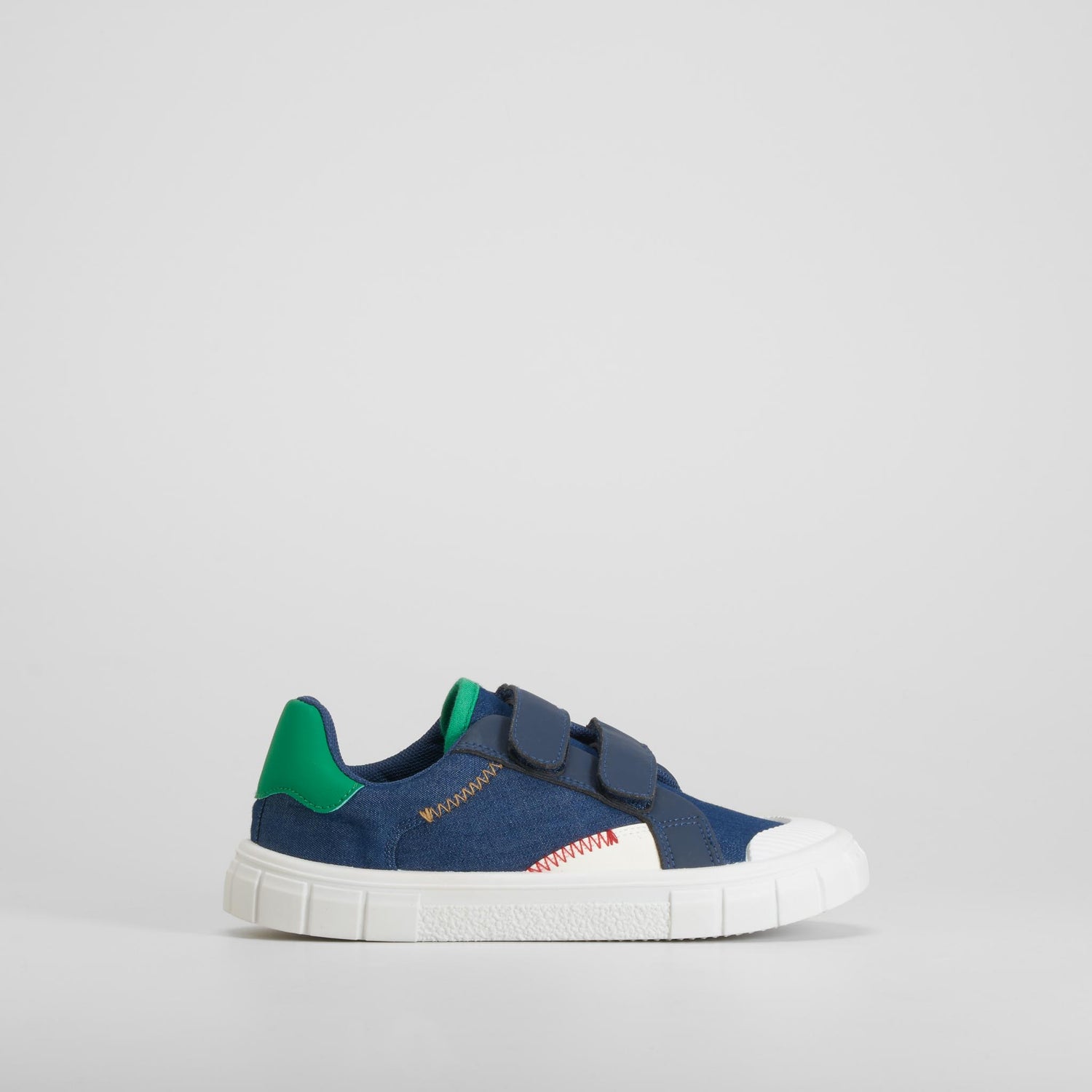 Zapatilla lona velcro azul SEVEN FIVE
